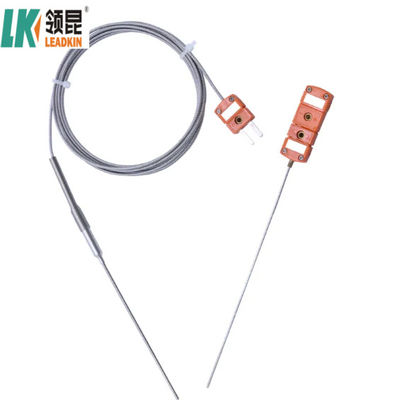 K Type Thermocouple Temperature Probe with NiCr-NiSi / NiCr-NiAl Sheath for Temperature Range up to 400°C